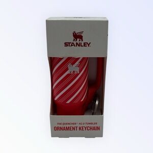 Stanley Ornament Keychain Candy Cane Twist Limited Holiday Collection